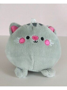 American Greetings Cute Gray Kitten Soft 4" Plush Keychain